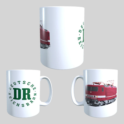 Tasse BR243 Bordeauxrot + DR-Logo