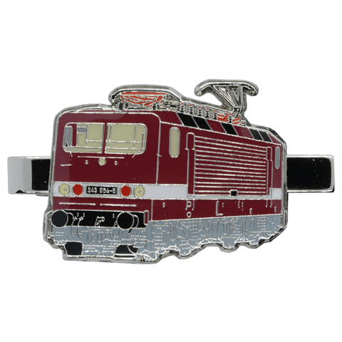 Eisenbahn Krawattenklammer "BR243" DR-Rot / Bordeauxrot